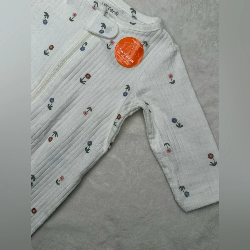 Carter's Just One You Baby Girls Size 3 Months Long Sleeve Footed Pajama Set 2pc